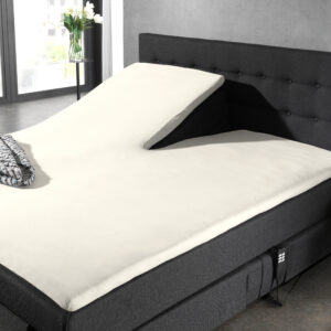 Splittopper Katoen Hoeslaken Creme 180 x 220