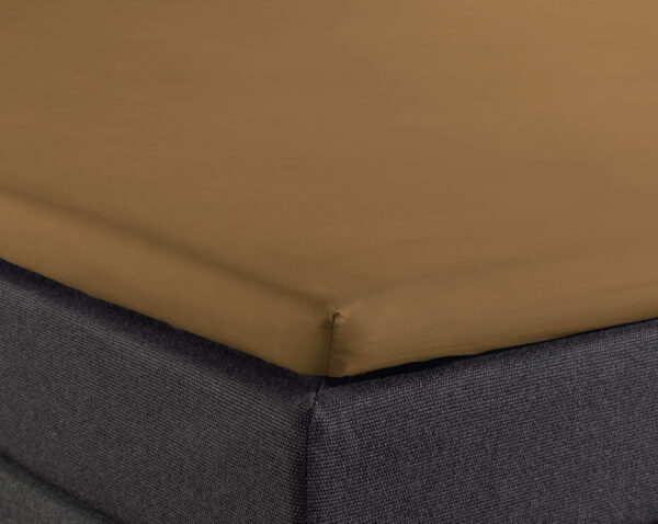 Splittopper Katoen Hoeslaken Taupe 180 x 220 - Afbeelding 4
