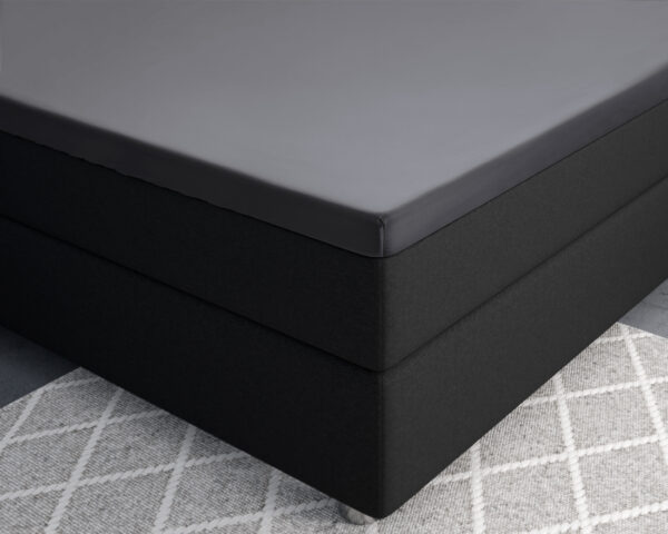 Splittopper Satijn Hoeslaken Antraciet 180 x 220 - Afbeelding 3
