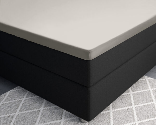 Splittopper Satijn Hoeslaken Creme 180 x 200 - Afbeelding 3