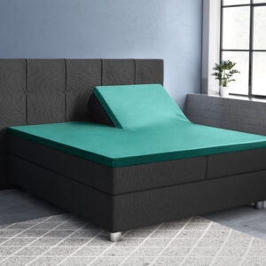 Splittopper Satijn Hoeslaken Donker Groen 180 x 220