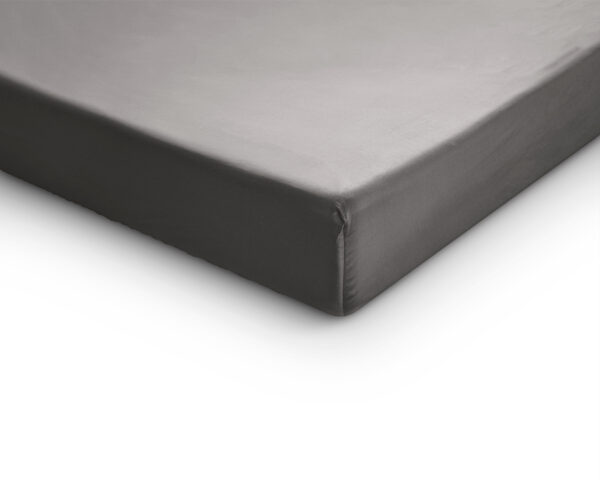 Splittopper Satijn Hoeslaken Grijs 180 x 200 - Afbeelding 4