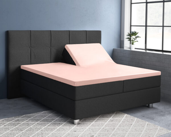 Splittopper Satijn Hoeslaken Roze 160 x 200 - Afbeelding 2