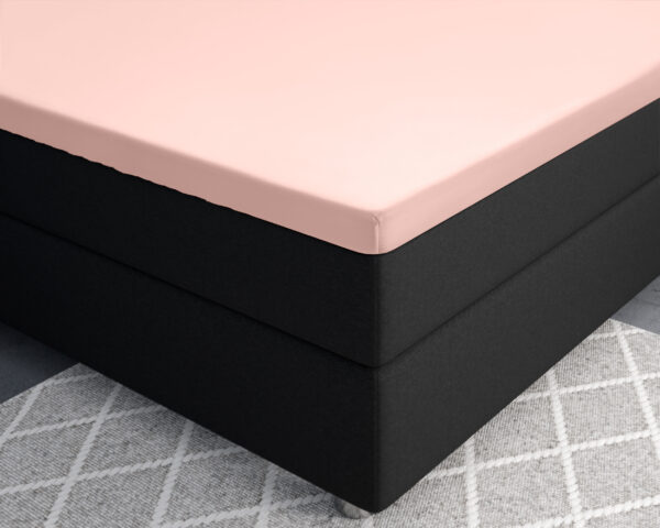 Splittopper Satijn Hoeslaken Roze 180 x 220 - Afbeelding 3