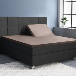 Splittopper Satijn Hoeslaken Taupe 180 x 200