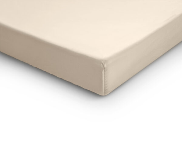 Splittopper Satijn Hoeslaken Zand 180 x 220 - Afbeelding 4