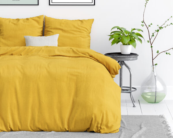 Stone washed Mustard 200 x 200/220 - Afbeelding 2