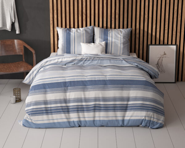 Stripy Blauw 140 x 200/220 - Afbeelding 2
