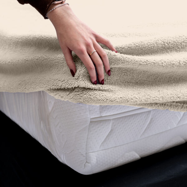 Teddy hoeslaken Creme 140 x 200 - Afbeelding 3