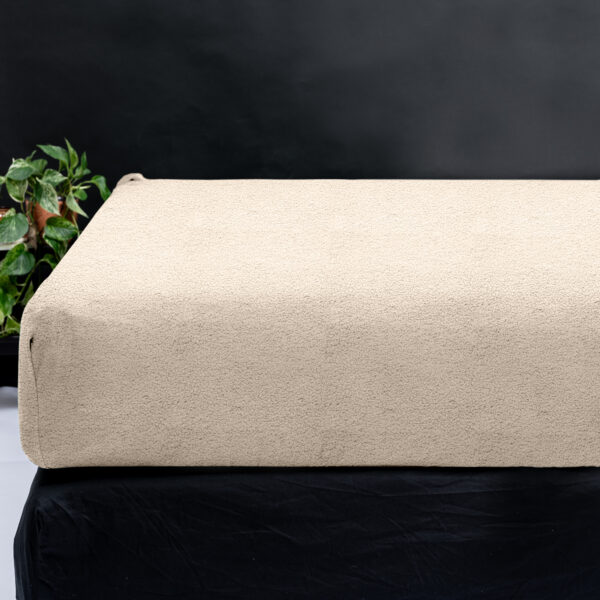 Teddy hoeslaken Taupe 90 x 200 - Afbeelding 2