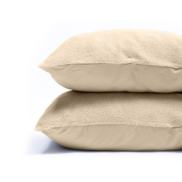 Teddy kussenslopen 2pack Taupe 60 x 70 - Afbeelding 4