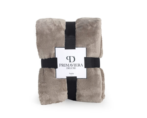 Teddy plaid Diep Taupe 150 x 200 - Afbeelding 3
