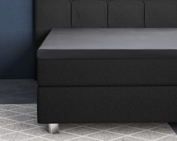 Topper Satijn Hoeslaken Antraciet 180 x 220 - Afbeelding 2