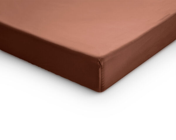 Topper Satijn Hoeslaken Bruin 160 x 220 - Afbeelding 4