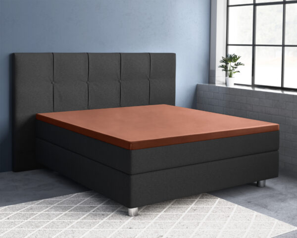 Topper Satijn Hoeslaken Bruin 180 x 200 - Afbeelding 2