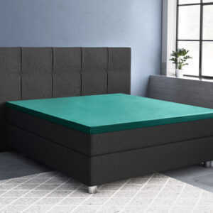 Topper Satijn Hoeslaken Donker Groen 140 x 200