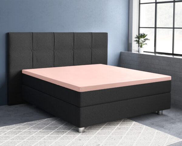 Topper Satijn Hoeslaken Roze 90 x 200 - Afbeelding 2