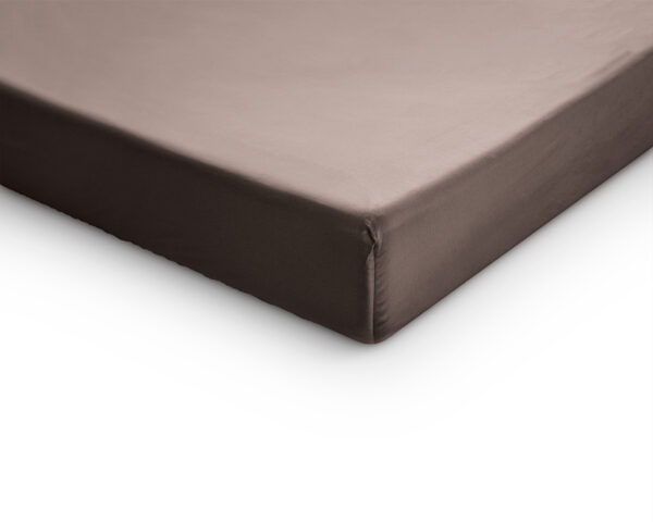 Topper Satijn Hoeslaken Taupe 140 x 200 - Afbeelding 4