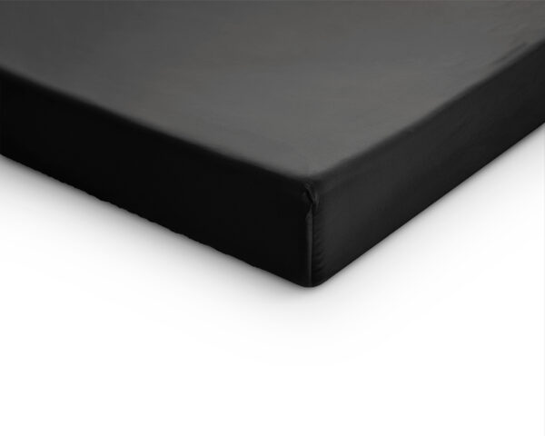 Topper Satijn Hoeslaken Zwart 140 x 200 - Afbeelding 4