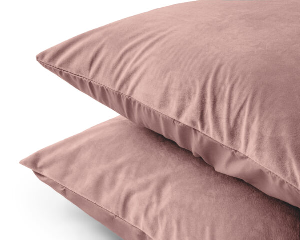 Velvet 2 in 1 kussenslopen Oud Roze 60 x 70 - Afbeelding 2