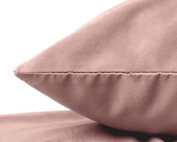 Velvet 2 in 1 kussenslopen Oud Roze 60 x 70 - Afbeelding 3