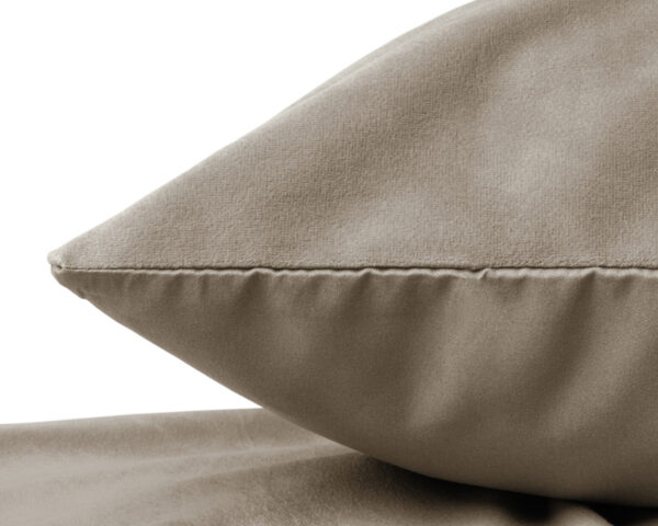 Velvet 2 in 1 kussenslopen Taupe/Grijs 60 x 70 - Afbeelding 3