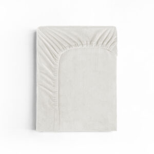 Velvet Hoeslaken Creme 140 x 200
