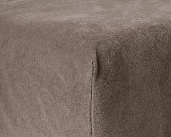 Velvet Hoeslaken Taupe 160 x 200 - Afbeelding 5
