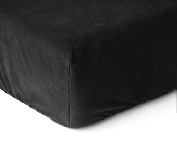 Velvet Hoeslaken Zwart 160 x 200 - Afbeelding 4