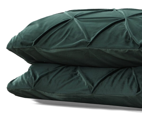 Velvet Pintuck 2pack kussenslopen Groen 60 x 70 - Afbeelding 2