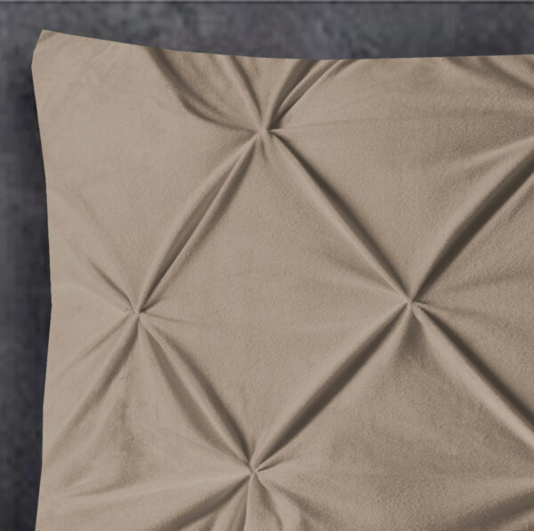 Velvet Pintuck 2pack kussenslopen Taupe 60 x 70 - Afbeelding 3
