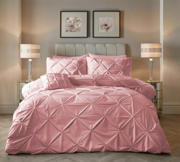 Velvet Pintuck Roze 200 x 200/220 - Afbeelding 2