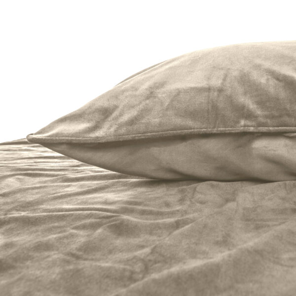 Velvet Piping Taupe / Grijs 140 x 220 - Afbeelding 2