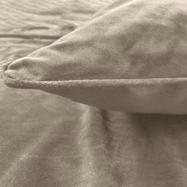 Velvet Piping Taupe / Grijs 140 x 220 - Afbeelding 3