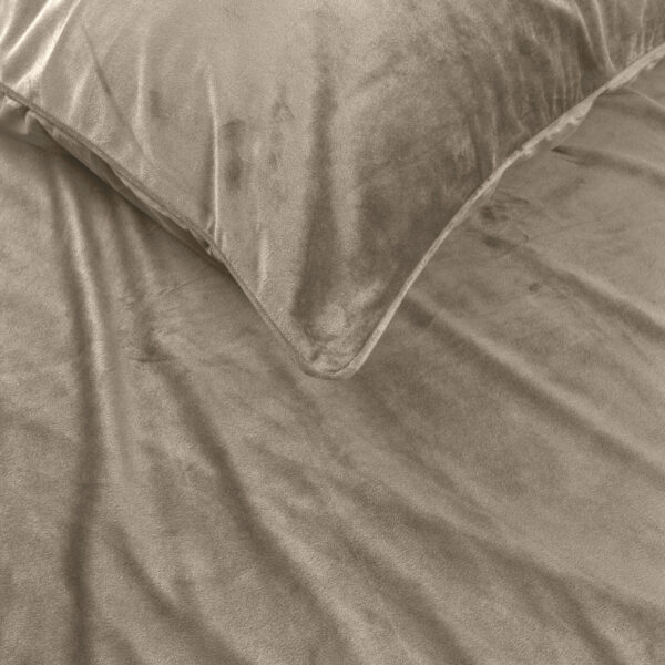 Velvet Piping Taupe / Grijs 140 x 220 - Afbeelding 4