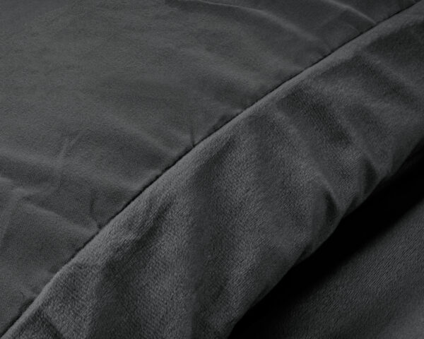 Velvet Uni Dekbedovertrek Antraciet 240 x 220 - Afbeelding 2