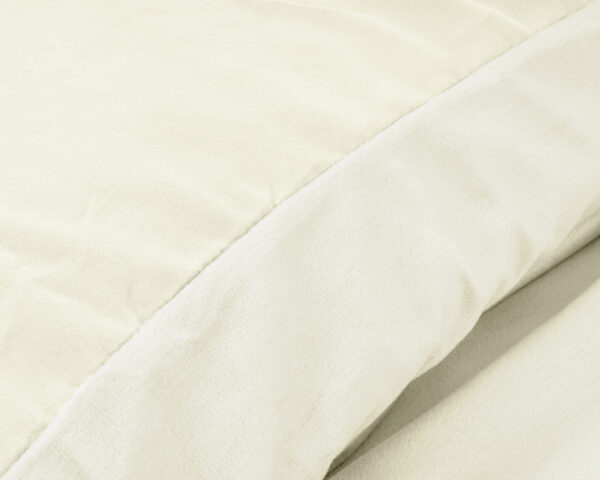 Velvet Uni Dekbedovertrek Creme 140 x 220 - Afbeelding 3