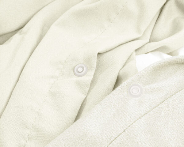 Velvet Uni Dekbedovertrek Creme 140 x 220 - Afbeelding 4