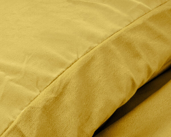 Velvet Uni Dekbedovertrek Goud 200 x 220 - Afbeelding 3