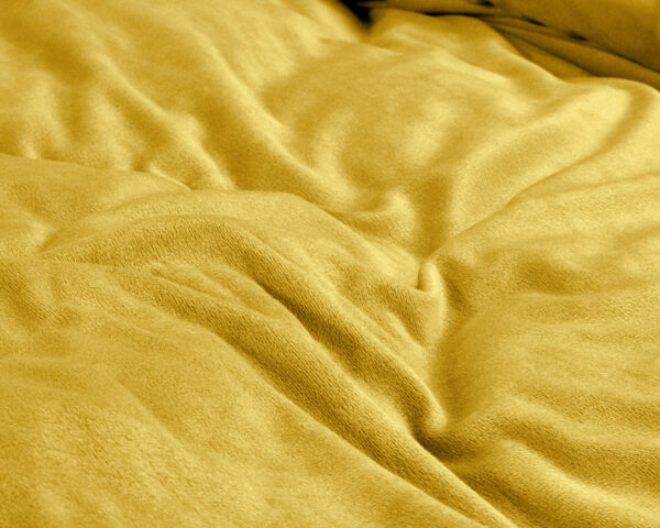 Velvet Uni Dekbedovertrek Goud 200 x 220 - Afbeelding 4