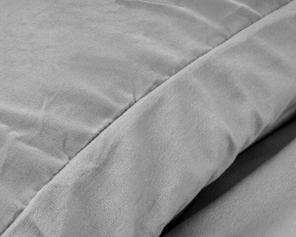 Velvet Uni Dekbedovertrek Grijs 240 x 220 - Afbeelding 3