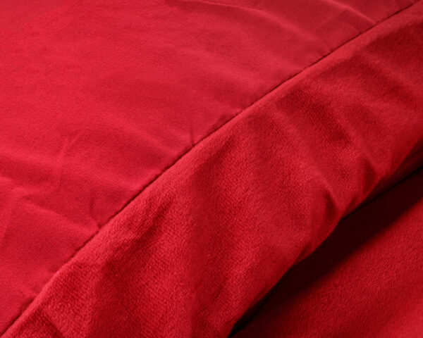 Velvet Uni Dekbedovertrek Rood 140 x 220 - Afbeelding 3