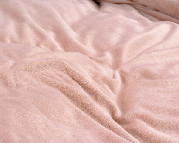 Velvet Uni Dekbedovertrek Roze 140 x 220 - Afbeelding 4