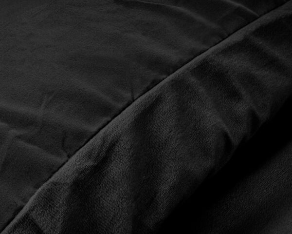 Velvet Uni Dekbedovertrek Zwart 140 x 220 - Afbeelding 3