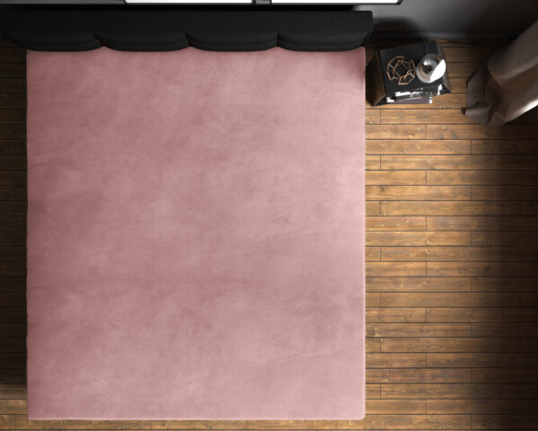 Velvet hoeslaken Oud Roze 160 x 200 - Afbeelding 2