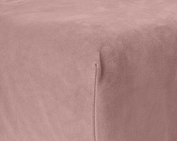 Velvet hoeslaken Oud Roze 160 x 200 - Afbeelding 4