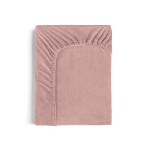 Velvet hoeslaken Oud Roze 160 x 200