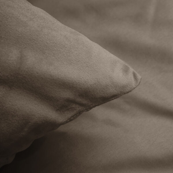 Velvet uni Taupe/Grijs 140 x 200/220 - Afbeelding 4