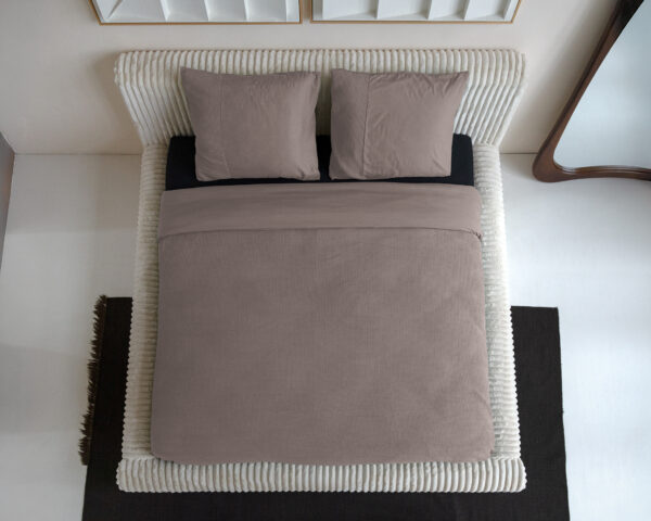 Waffle Taupe 140 x 200/260 - Afbeelding 3