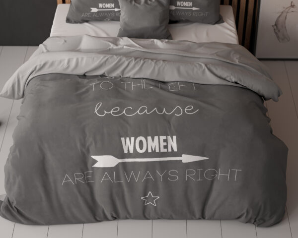 Women Always Right Antraciet 200 x 200/220 - Afbeelding 4